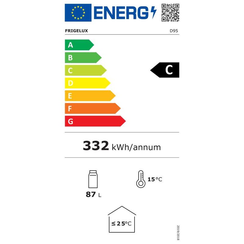 D95 - Refrigerated cabinet 87L | Glass door & LED - FrigeluX