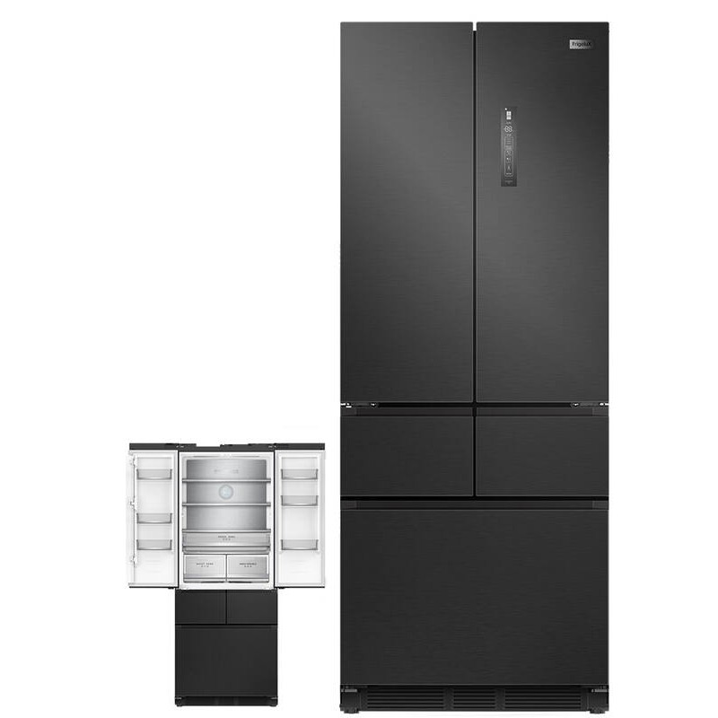 French Door Fridge-Freezer Black FRD190XBI 413L - FrigeluX